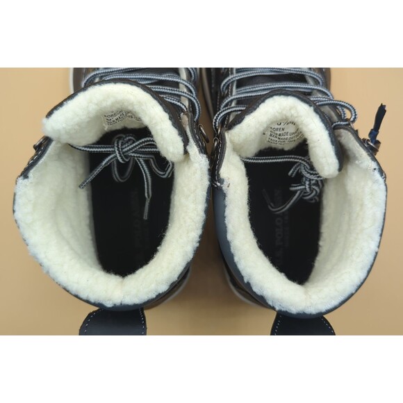 U.S. Polo Assn Men\'s Soren Black Faux Leather Boots Sz 10.5 M Sherpa Lined main image 7